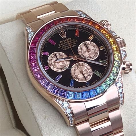 rolex unworn rainbow daytona 116595rbow